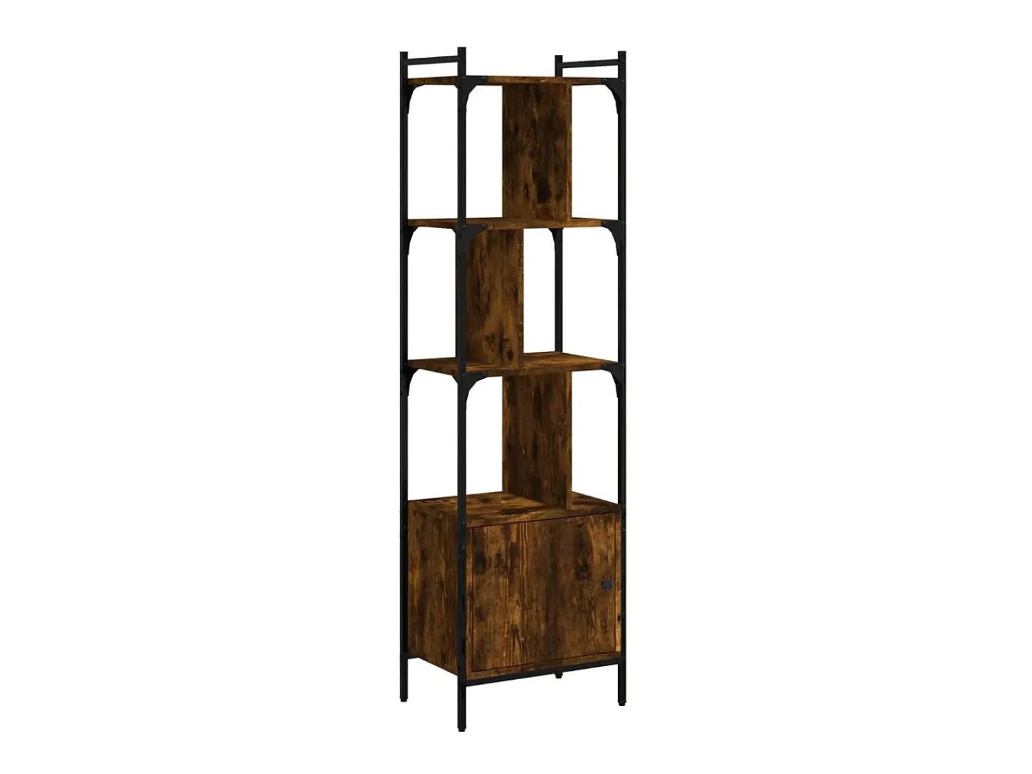 Estante c/ porta 44,5x30x154,5cm deriv. madeira carvalho fumado PT104160 Castanho