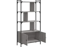 Best Estante c/ portas 76,5x30x154,5 cm deriv. madeira cinza sonoma PT390414 Cinzento