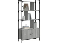 Best Estante c/ portas 76,5x30x154,5 cm deriv. madeira cinza sonoma PT390414 Cinzento