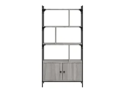 Best Estante c/ portas 76,5x30x154,5 cm deriv. madeira cinza sonoma PT390414 Cinzento