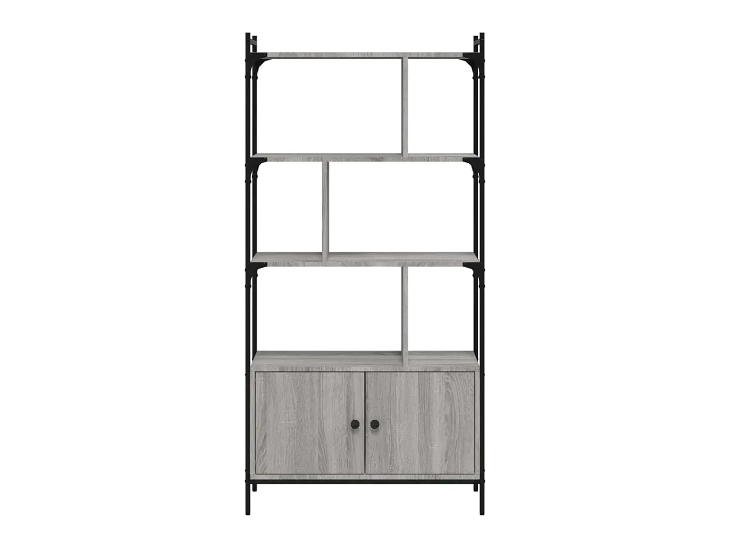 Best Estante c/ portas 76,5x30x154,5 cm deriv. madeira cinza sonoma PT390414 Cinzento