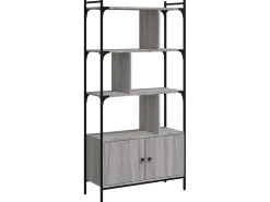 Best Estante c/ portas 76,5x30x154,5 cm deriv. madeira cinza sonoma PT390414 Cinzento