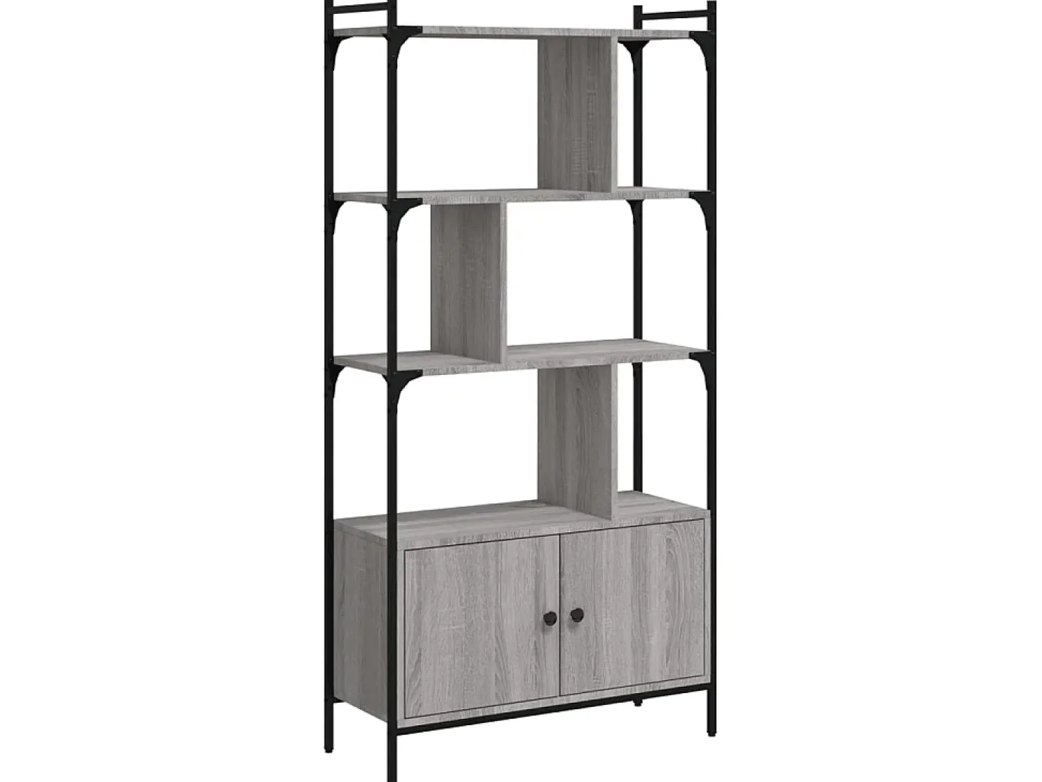 Best Estante c/ portas 76,5x30x154,5 cm deriv. madeira cinza sonoma PT390414 Cinzento