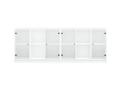 Vitrina|vidaxl Estante c/ portas 204x37x75 cm derivados de madeira Branco