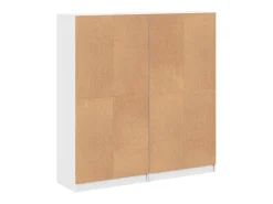 Best vidaxl Estante c/ portas 136x37x142 cm derivados de madeira Branco