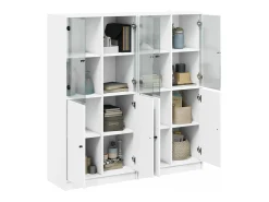 Best vidaxl Estante c/ portas 136x37x142 cm derivados de madeira Branco