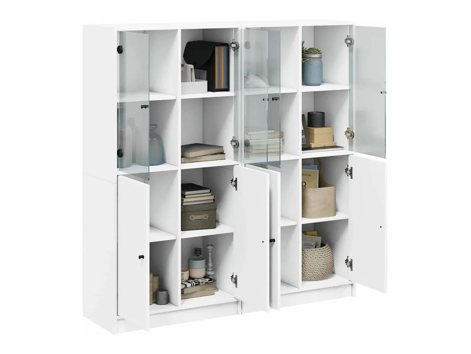 Best vidaxl Estante c/ portas 136x37x142 cm derivados de madeira Branco