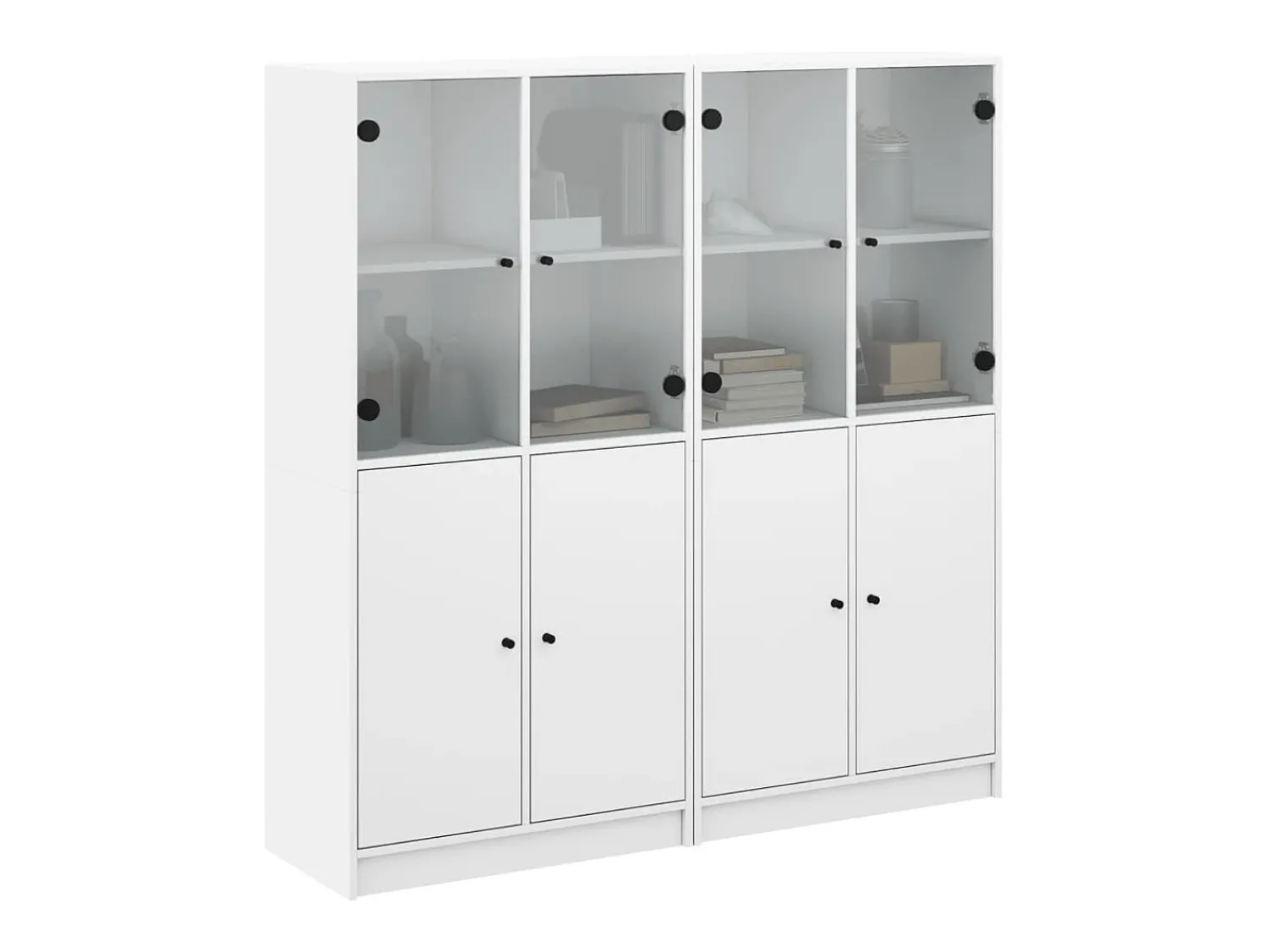 Best vidaxl Estante c/ portas 136x37x142 cm derivados de madeira Branco