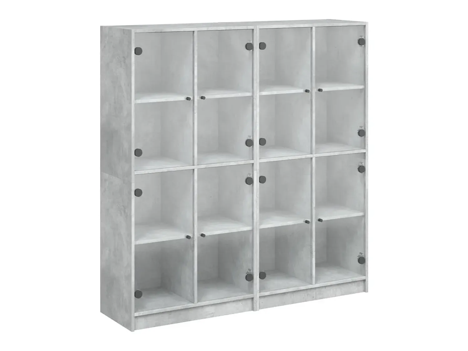 Biblioteca| Estante c/ portas 136x37x142 cm derivados madeira cinza cimento PT707234 Cinzento