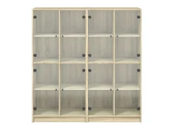 Outlet vidaxl Estante c/ portas 136x37x142 cm deriv. madeira carvalho sonoma Natural claro