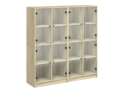 Outlet vidaxl Estante c/ portas 136x37x142 cm deriv. madeira carvalho sonoma Natural claro