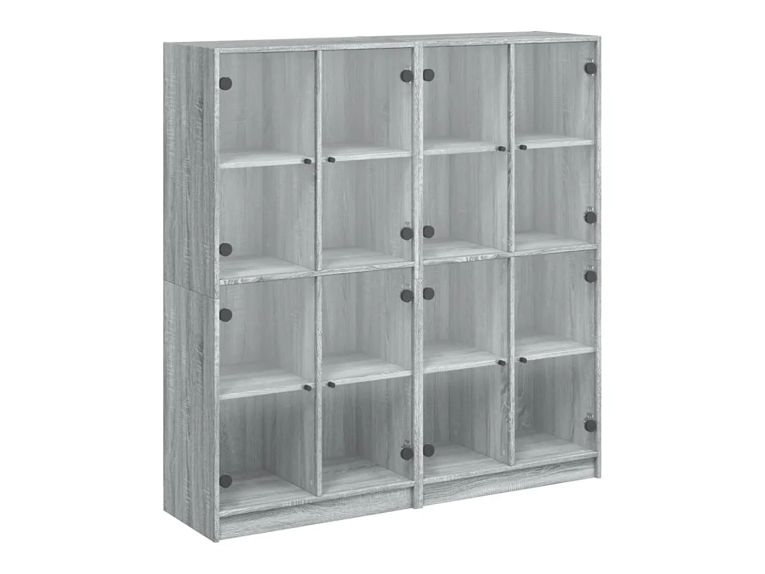 Biblioteca| Estante c/ portas 136x37x142 cm derivados madeira cinza sonoma PT687537 Cinzento