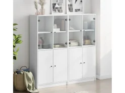 Biblioteca* Estante c/ portas 136x37x142 cm derivados de madeira PT489377 Branco