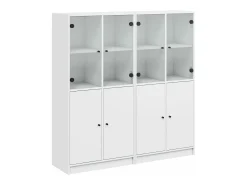 Biblioteca* Estante c/ portas 136x37x142 cm derivados de madeira PT489377 Branco