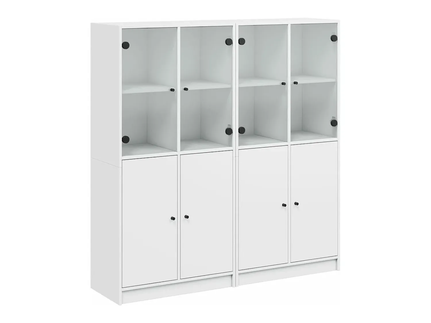 Biblioteca* Estante c/ portas 136x37x142 cm derivados de madeira PT489377 Branco