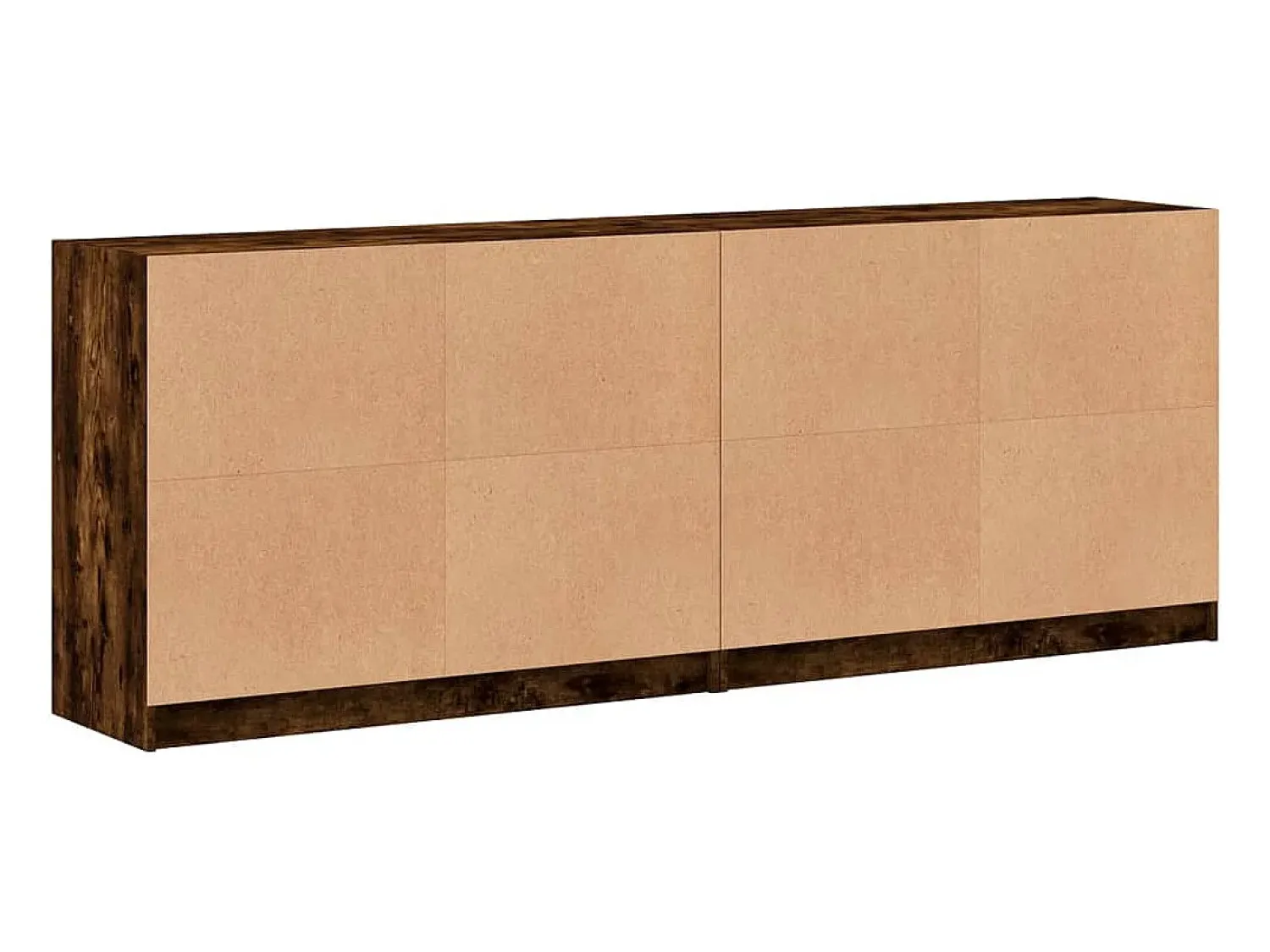 vidaxl Estante c/ portas 204x37x75 cm deriv. madeira carvalho fumado^ Vitrina