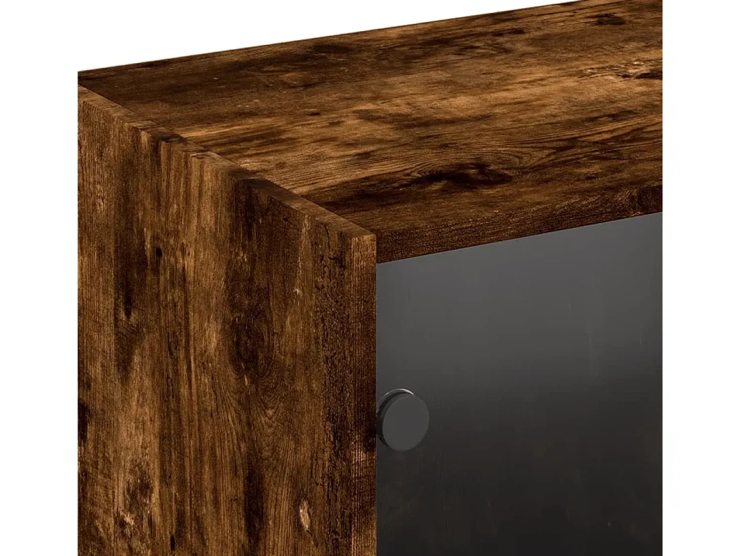vidaxl Estante c/ portas 204x37x75 cm deriv. madeira carvalho fumado^ Vitrina