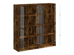 Hot vidaxl Estante c/ portas 136x37x142 cm deriv. madeira carvalho fumado Natural claro