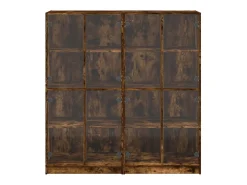 Hot vidaxl Estante c/ portas 136x37x142 cm deriv. madeira carvalho fumado Natural claro