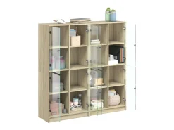 Biblioteca| Estante c/ portas 136x37x142 cm deriv. madeira carvalho sonoma PT133959 Castanho
