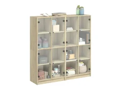 Biblioteca| Estante c/ portas 136x37x142 cm deriv. madeira carvalho sonoma PT133959 Castanho