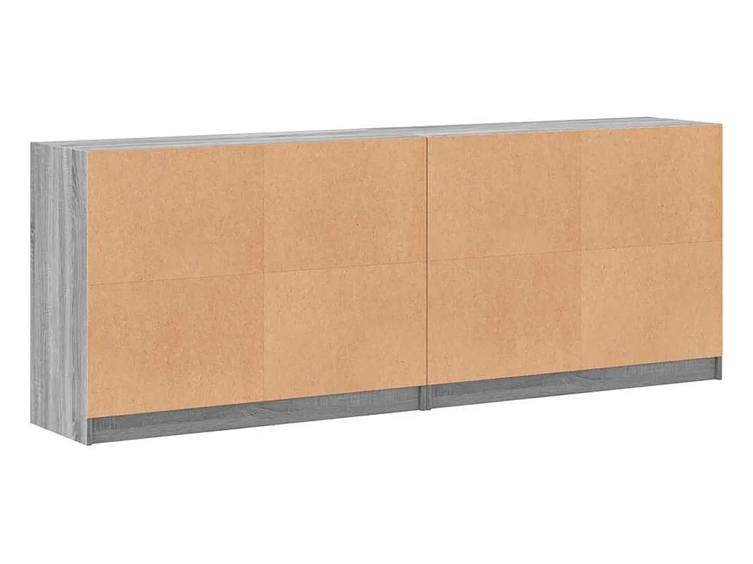 Best vidaxl Estante c/ portas 204x37x75 cm derivados madeira cinza sonoma Cinzento