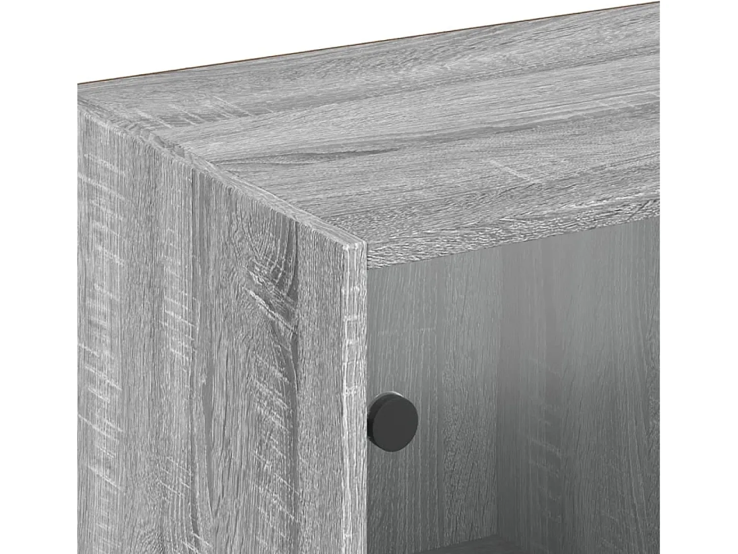 Best vidaxl Estante c/ portas 204x37x75 cm derivados madeira cinza sonoma Cinzento