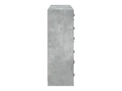 vidaxl Estante c/ portas 136x37x109 cm derivados madeira cinza cimento^ Vitrina