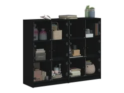 Discount Estante c/ portas 136x37x109 cm derivados de madeira PT822647 Preto