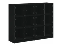Discount Estante c/ portas 136x37x109 cm derivados de madeira PT822647 Preto