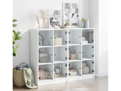 Biblioteca| Estante c/ portas 136x37x109 cm derivados madeira PT613745 Branco