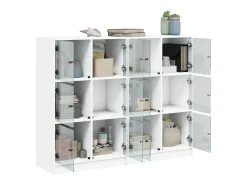 Biblioteca| Estante c/ portas 136x37x109 cm derivados madeira PT613745 Branco