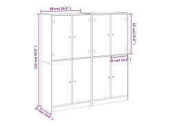 Hot vidaxl Estante c/ portas 136x37x142 cm deriv. madeira carvalho sonoma Natural claro