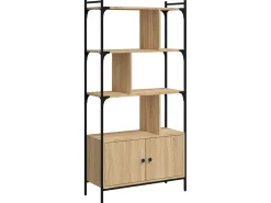 Estante c/ portas 76,5x30x154,5cm deriv.madeira carvalho sonoma PT432975^ Biblioteca