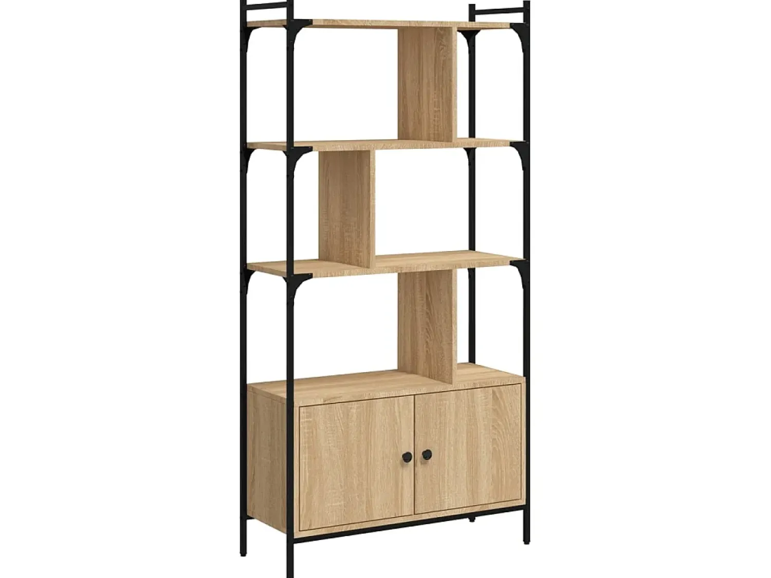 Estante c/ portas 76,5x30x154,5cm deriv.madeira carvalho sonoma PT432975^ Biblioteca