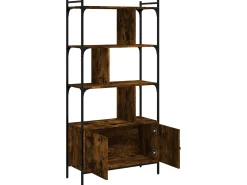 Biblioteca| Estante c/ portas 76,5x30x154,5cm deriv.madeira carvalho fumado PT687769 Castanho