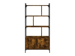 vidaxl Estante c/ portas 76,5x30x154,5cm deriv.madeira carvalho fumado^ Vitrina