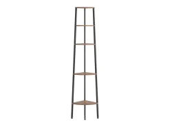 Prateleira* Estante canto 5 prat. 45,5x31,5x180 cm -escuro/preto PT750274 Castanho
