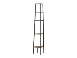 Prateleira* Estante canto 5 prat. 45,5x31,5x180 cm -escuro/preto PT750274 Castanho