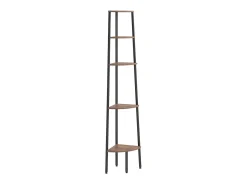 Prateleira* Estante canto 5 prat. 45,5x31,5x180 cm -escuro/preto PT750274 Castanho