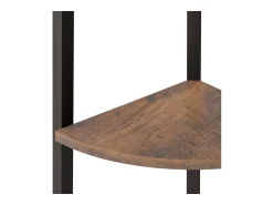 New vidaxl Estante canto 5 prat. 45,5x31,5x180 cm -escuro/preto Castanho