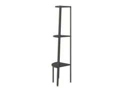 Outlet Estante canto 3 prateleiras 45,5x31,5x120 cm PT603396 Preto