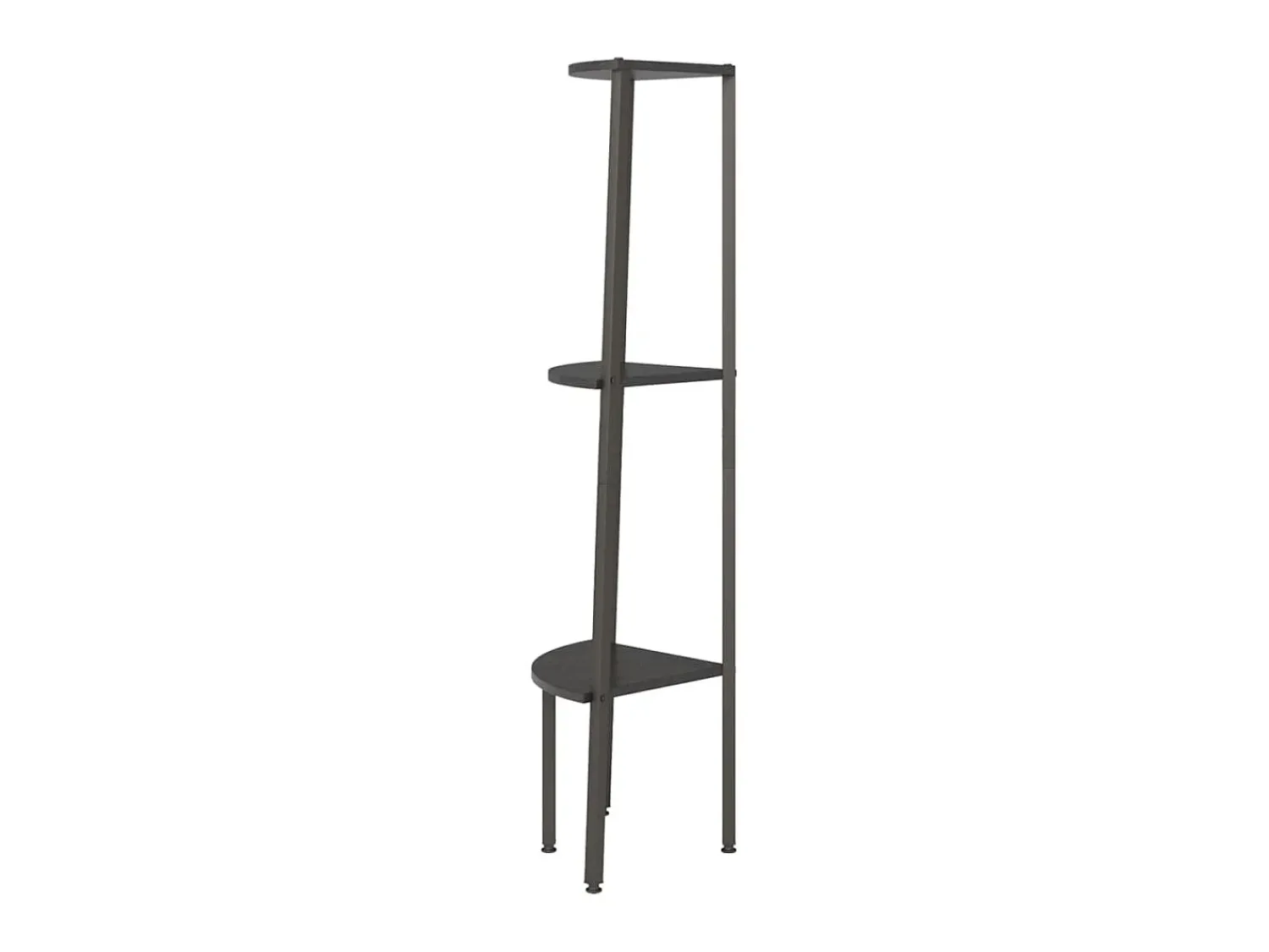 Outlet Estante canto 3 prateleiras 45,5x31,5x120 cm PT603396 Preto