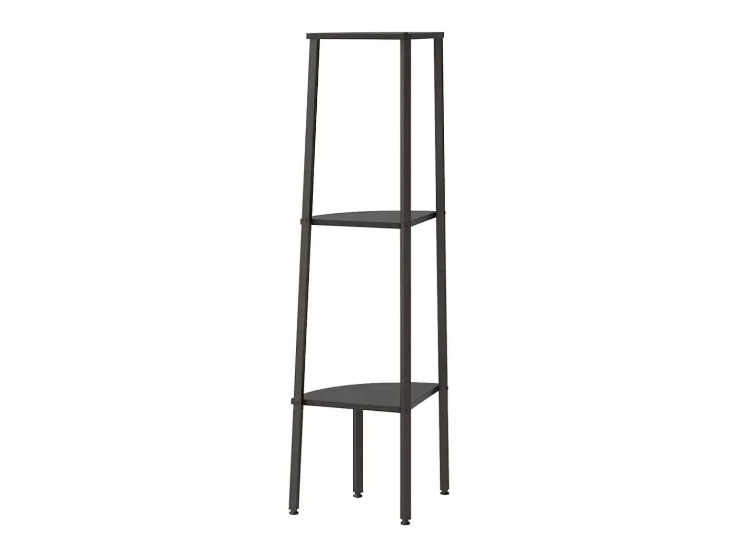 Outlet Estante canto 3 prateleiras 45,5x31,5x120 cm PT603396 Preto