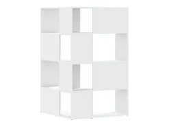 Prateleira|vidaxl Estante canto 4 prateleiras 85x85x140 cm deriv. madeira Branco