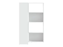 Prateleira|vidaxl Estante canto 4 prateleiras 85x85x140 cm deriv. madeira Branco