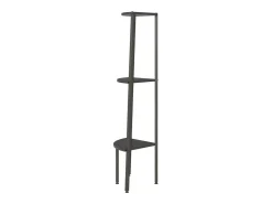 Prateleira*vidaxl Estante canto 3 prateleiras 45,5x31,5x120 cm Preto