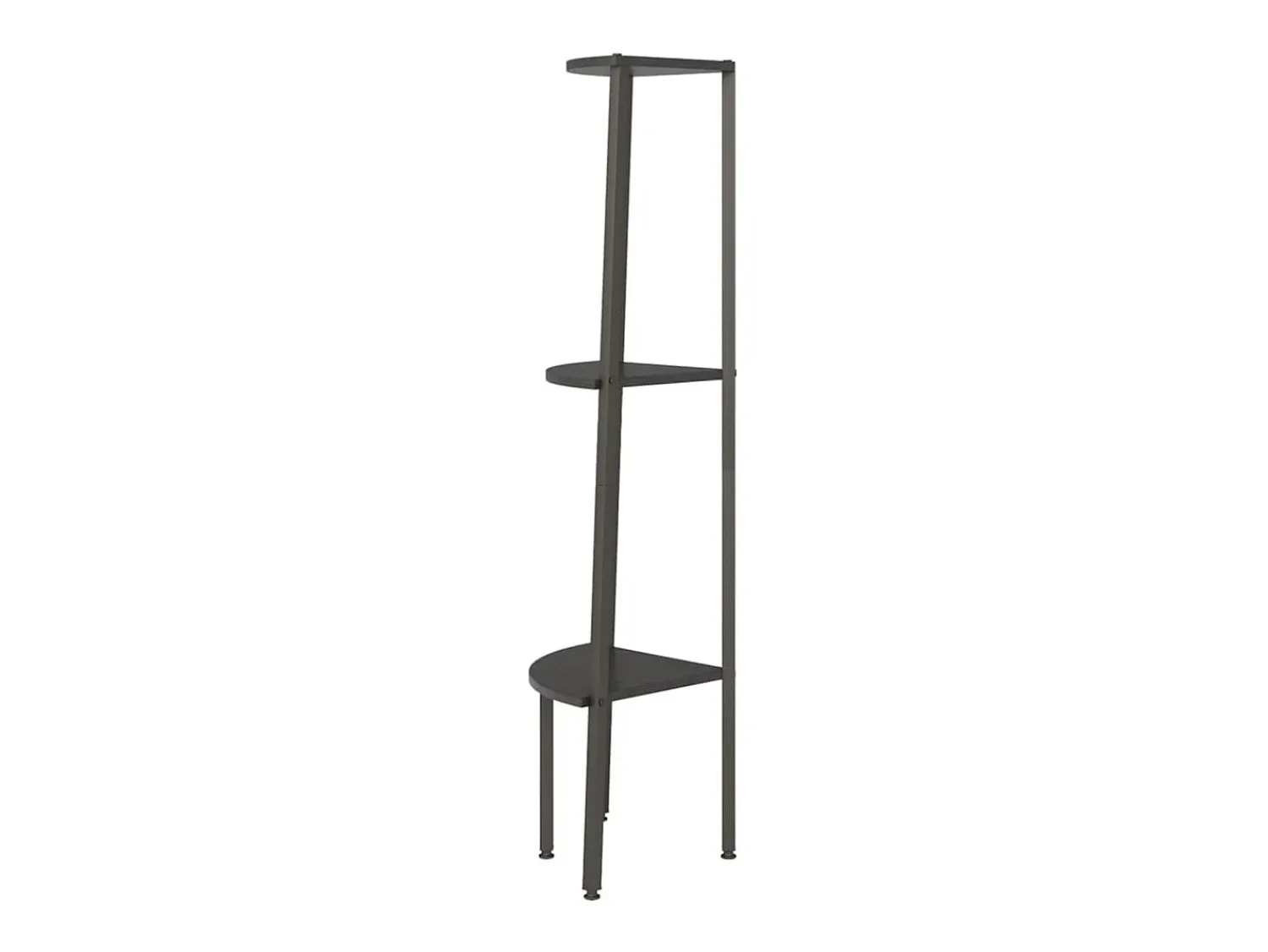 Prateleira*vidaxl Estante canto 3 prateleiras 45,5x31,5x120 cm Preto