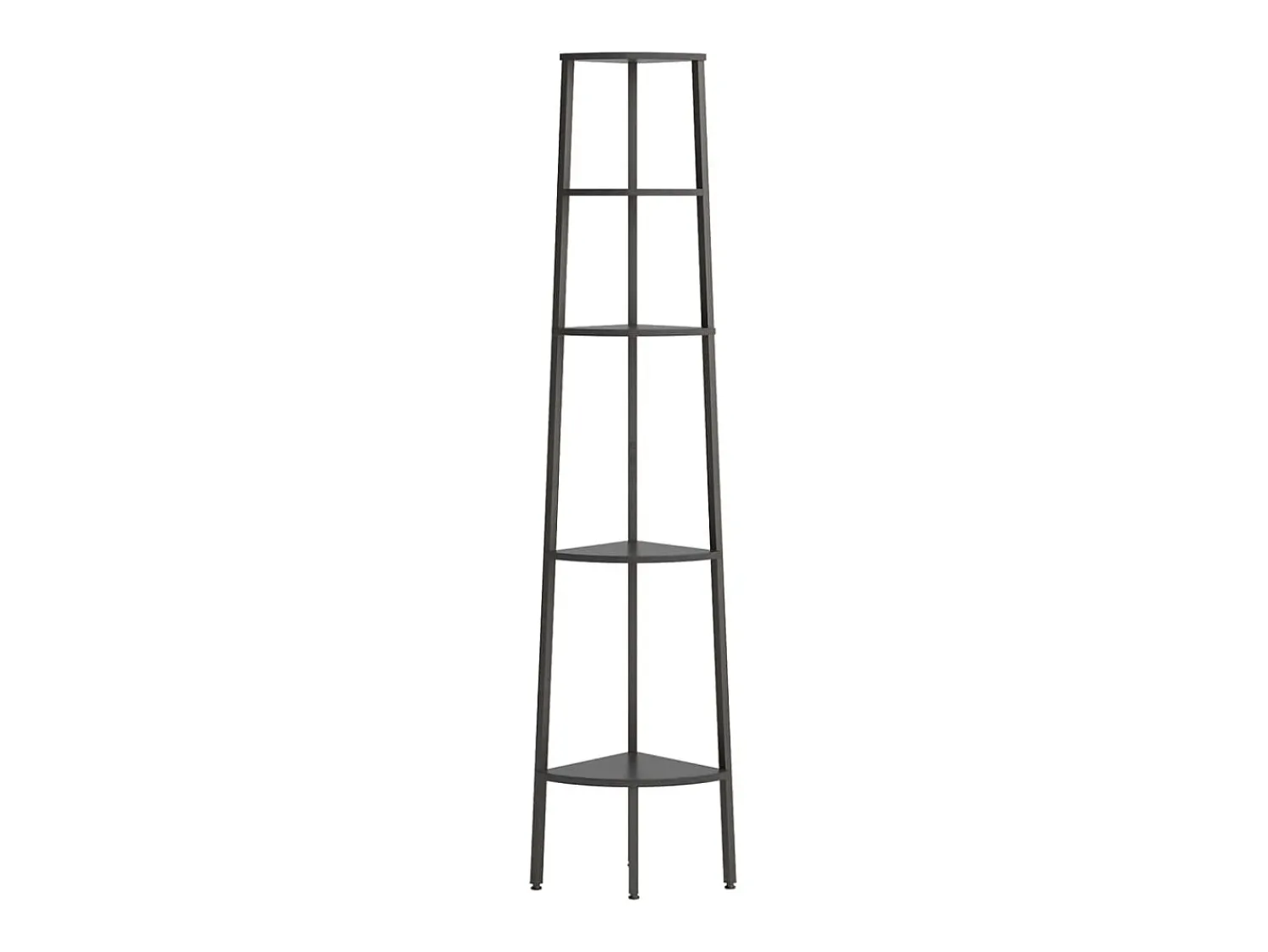 Prateleira* Estante canto 5 prateleiras 45,5x31,5x180 cm PT951284 Preto