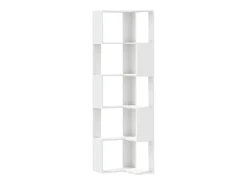 Clearance vidaxl Estante canto 5 prateleiras 50x50x179 cm deriv. madeira Branco